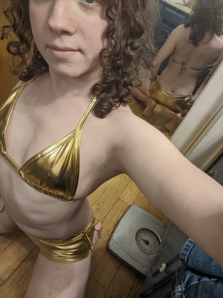 Gold Bikini and Shorts #107187317