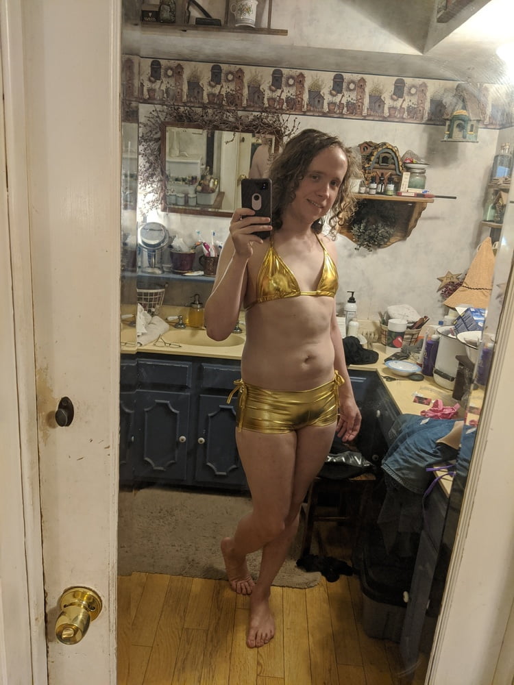 Gold Bikini and Shorts #107187322