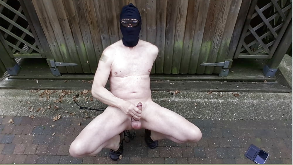 naked bdsm bondage jerking like grazy in public outdoor #107322108