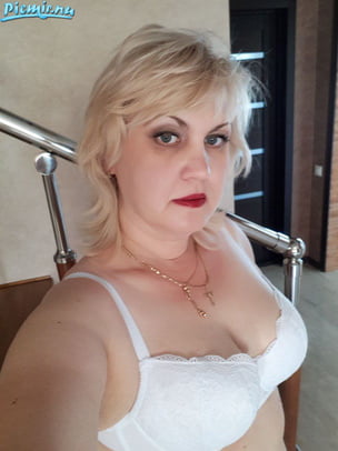 Blonde Russian MILF Sveta Exposing Herself #81942222