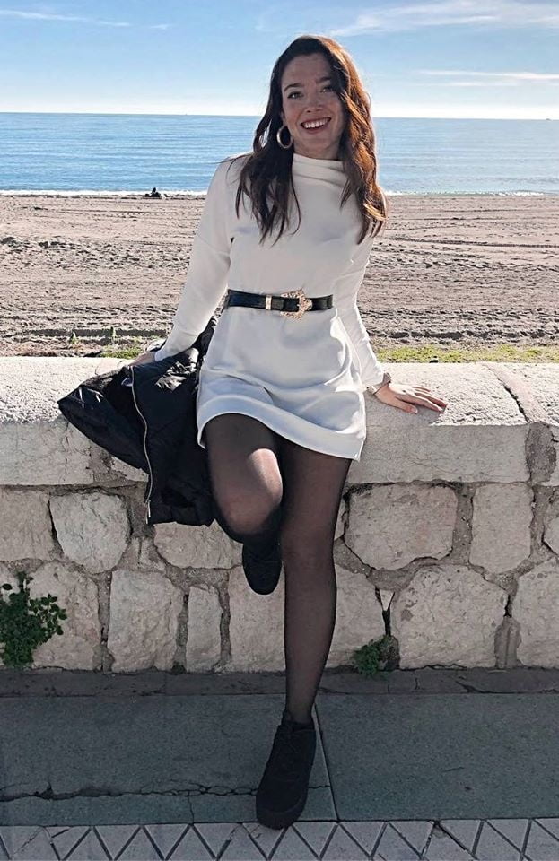 Ana europea sexy in collant collant di nylon gambe piedi
 #99859258