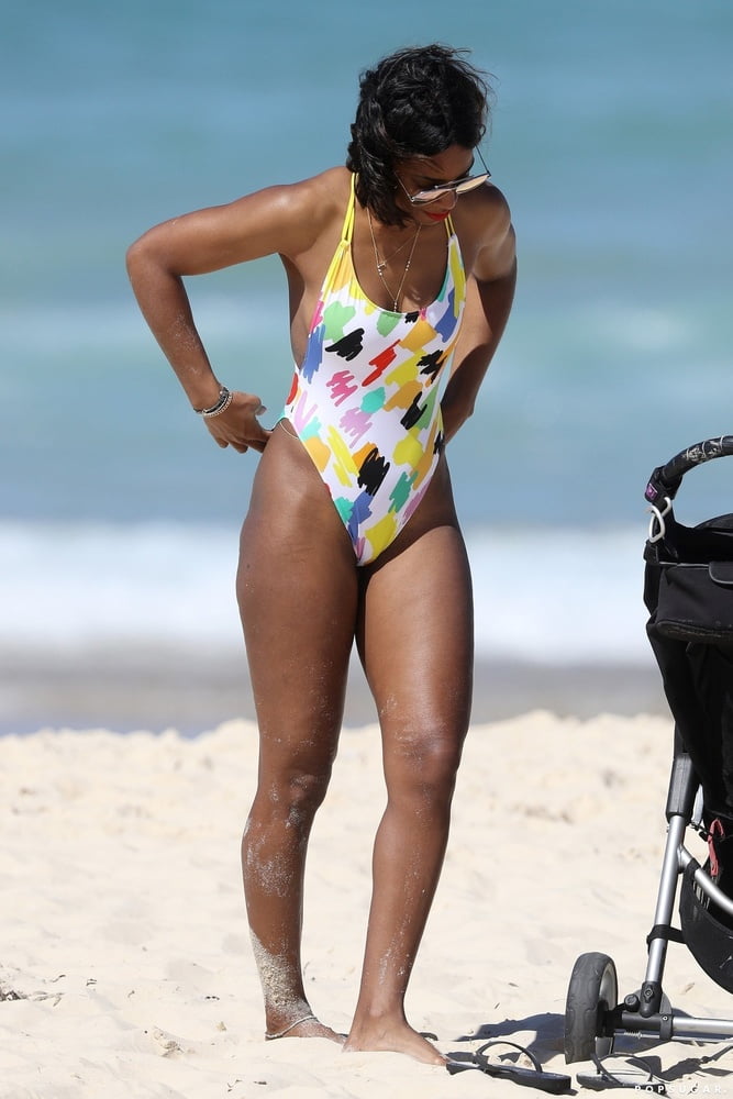 Kelly Rowland ass and tits in bikini #105564106
