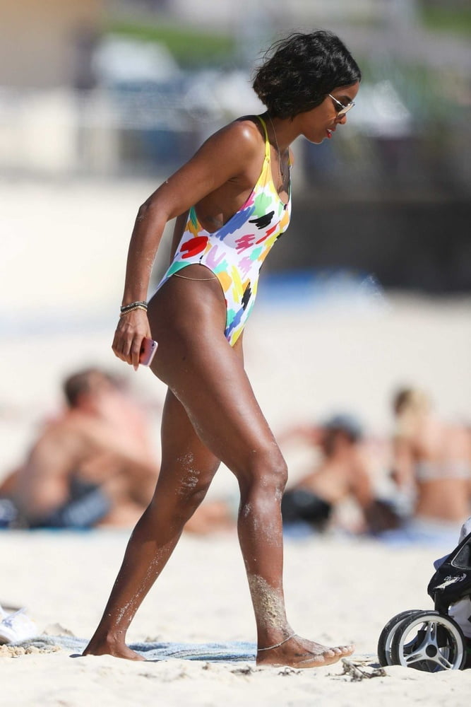 Kelly Rowland ass and tits in bikini #105564133