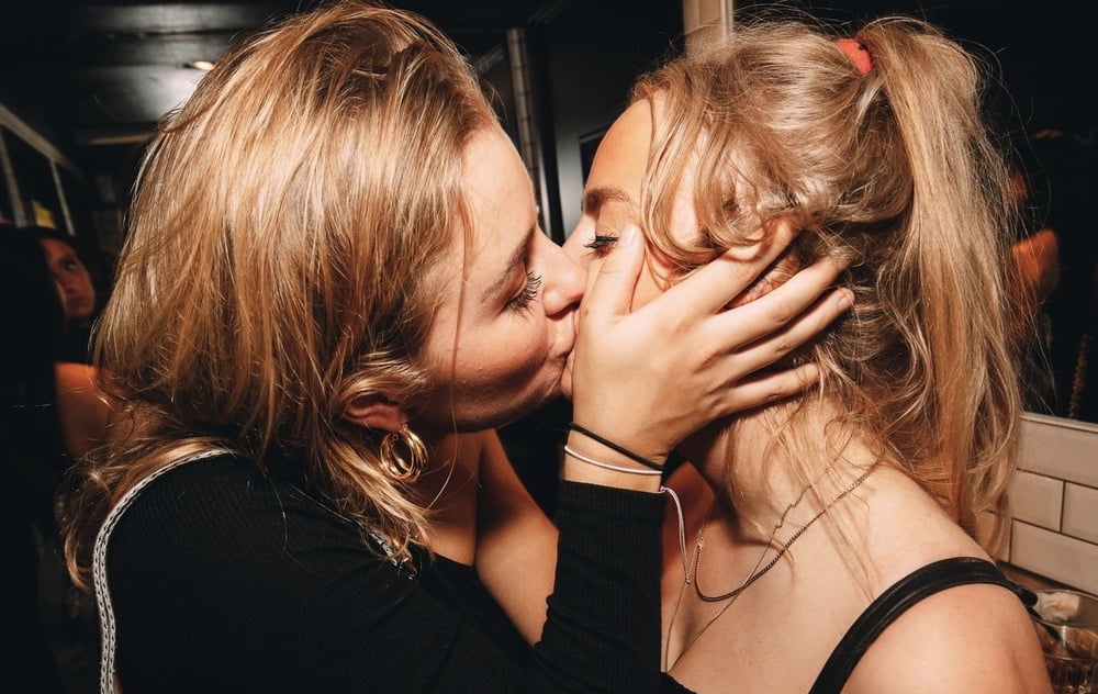 Hot girls party and kissing #104362803