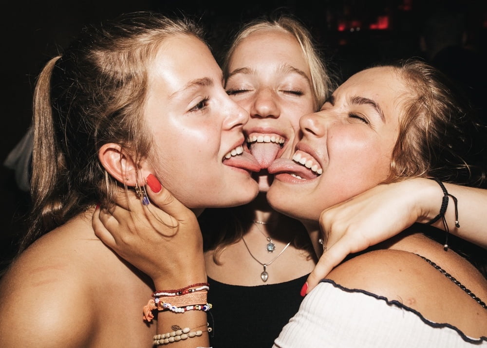 Hot girls party and kissing #104362959