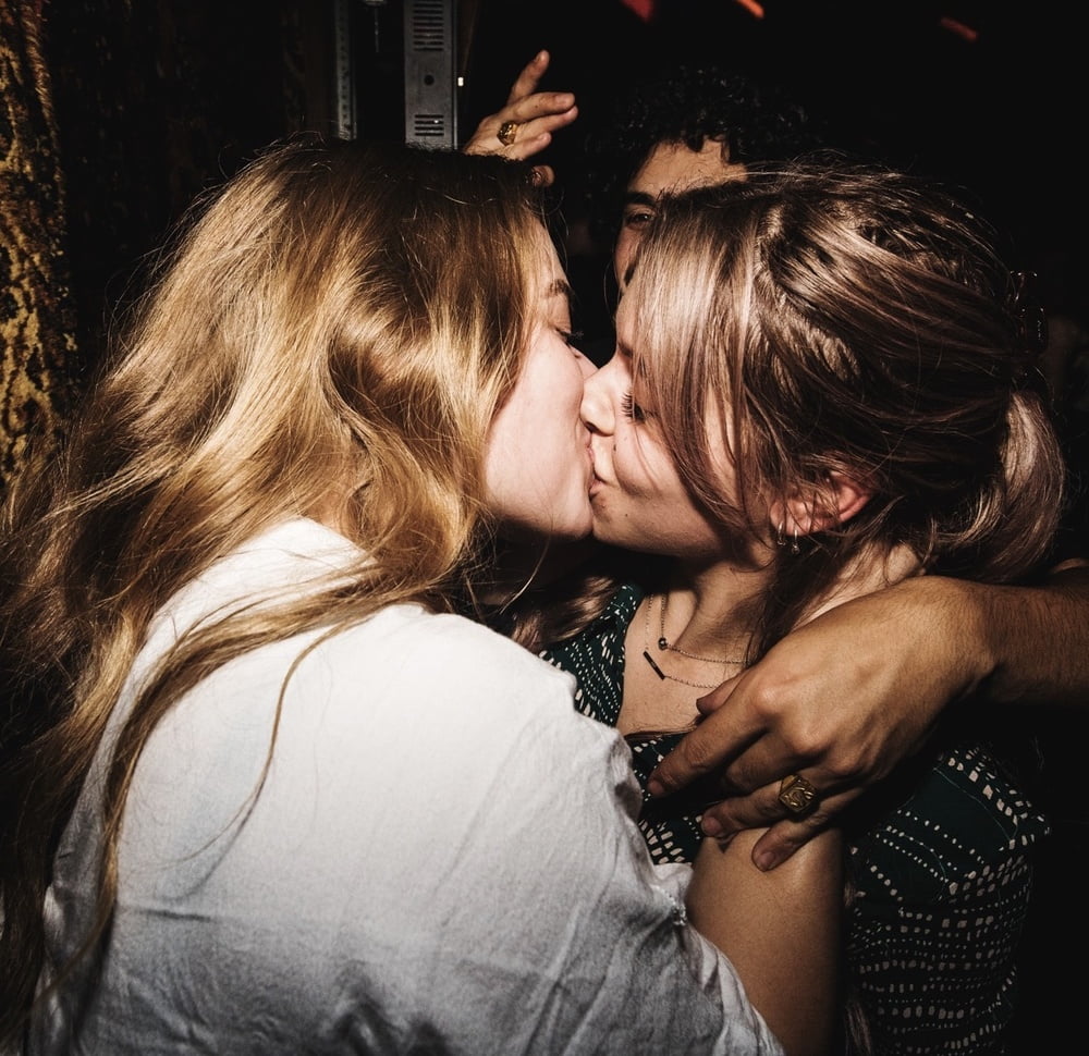 Hot girls party and kissing #104363045