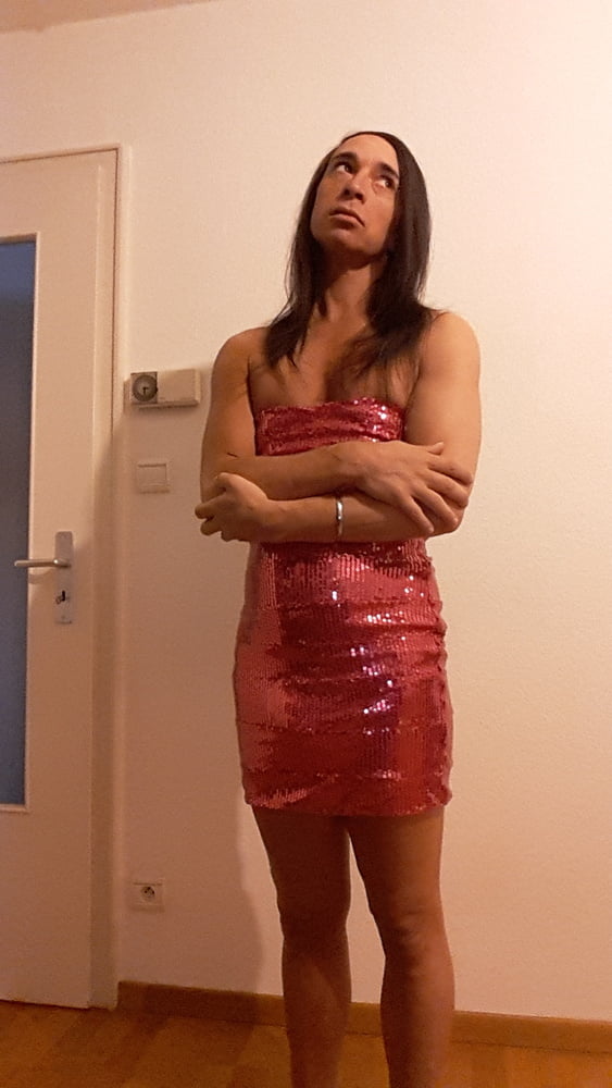 Tygra sissy in pink short dress. #106992067
