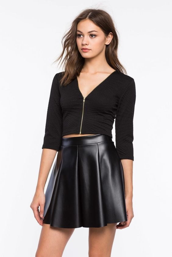 Black Leather Skirt 5 - by Redbull18 #100709729