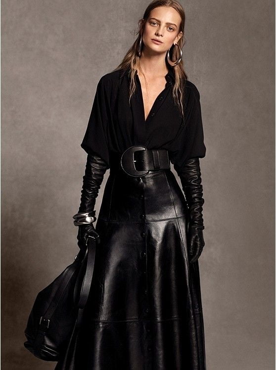 Black Leather Skirt 5 - by Redbull18 #100709879