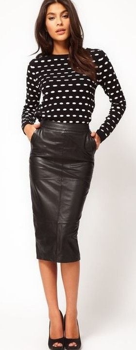 Black Leather Skirt 5 - by Redbull18 #100709898