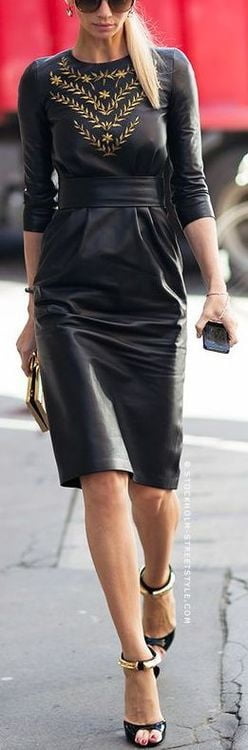 Black Leather Skirt 5 - by Redbull18 #100709986