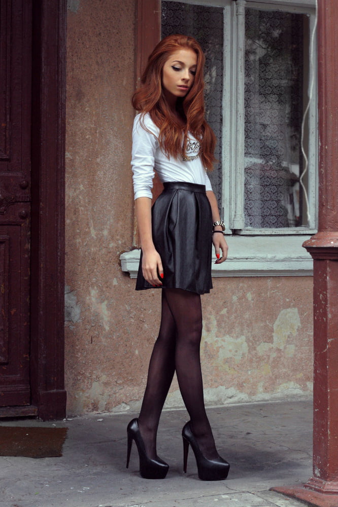Black Leather Skirt 5 - by Redbull18 #100710047
