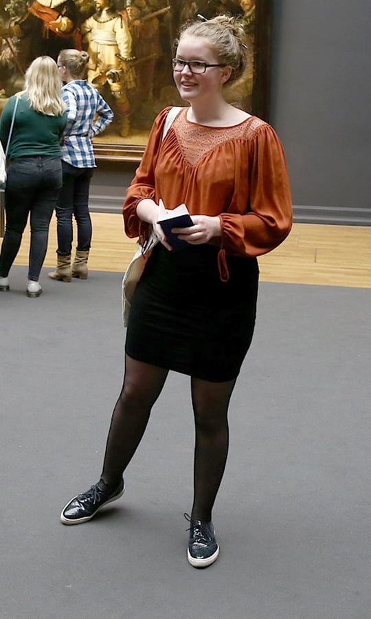 Museum Girls in Pantyhose - The Nerdy Girl #92912669
