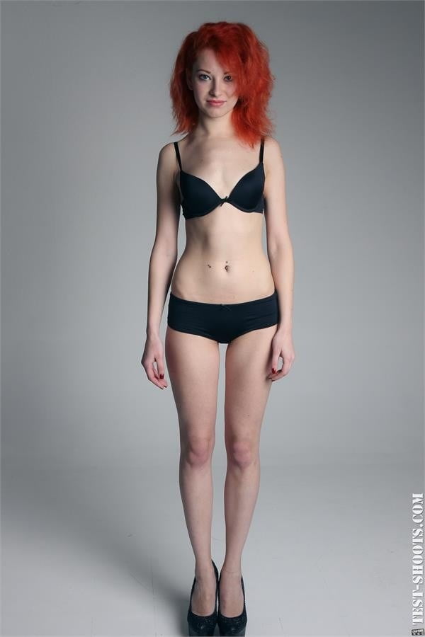 Foxy redhead thin teenager nude casting #91224890