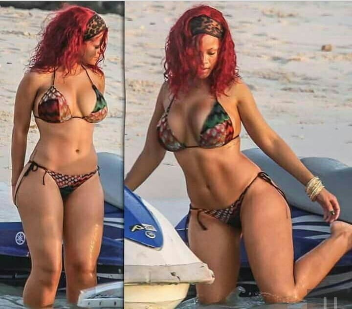 Jerkoff over Thick Rihanna whore #94658813
