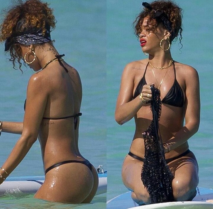 Jerkoff over Thick Rihanna whore #94658826