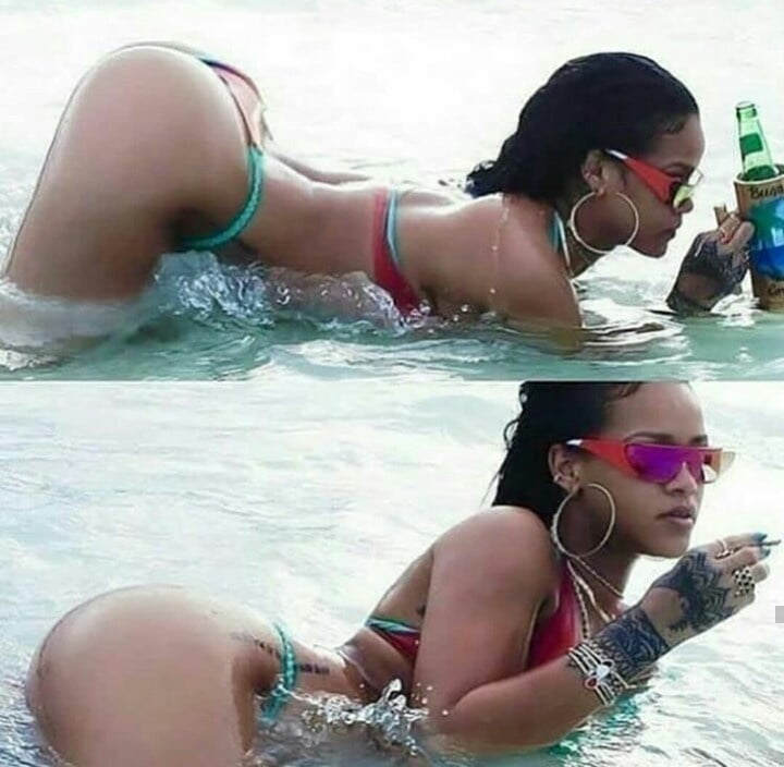 Jerkoff over Thick Rihanna whore #94658851