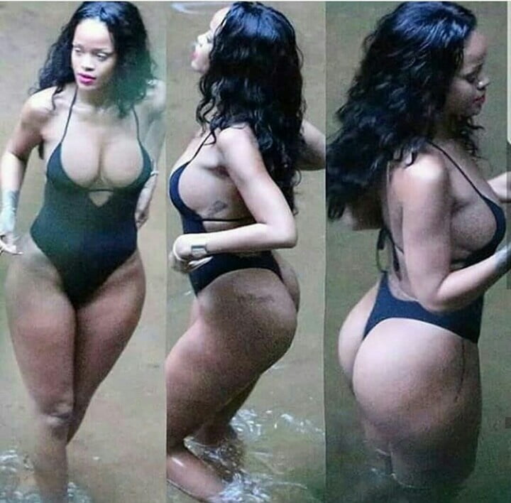 Jerkoff over Thick Rihanna whore #94658852