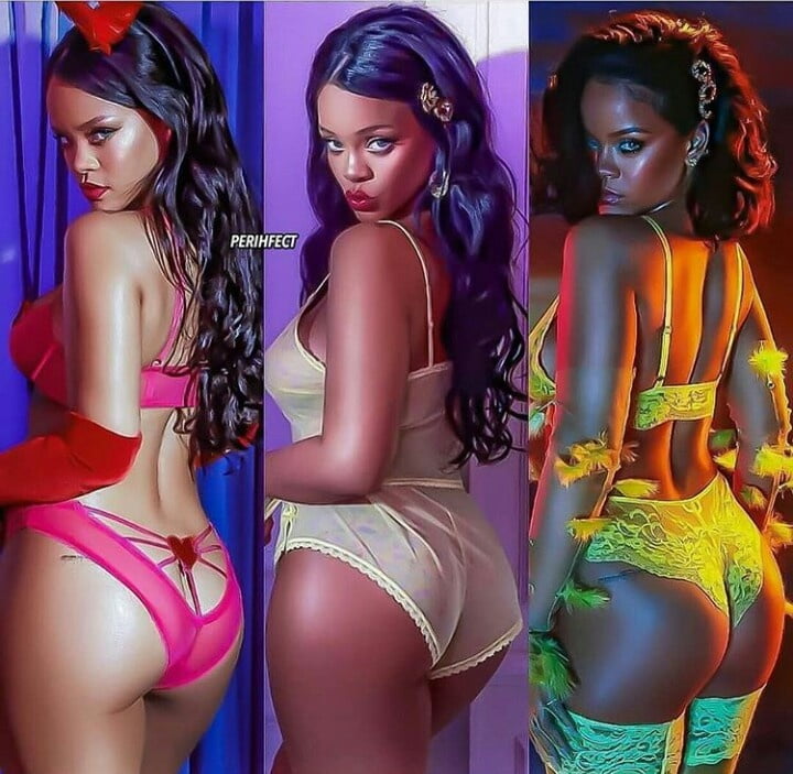 Jerkoff over Thick Rihanna whore #94658854