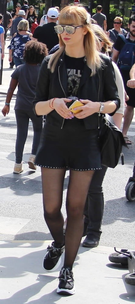 Street Pantyhose - French Sluts in PH and Leather Skirts #90779842