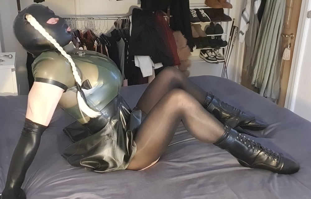 My latex slut ready for her mistress big cock up her tight a #97804505