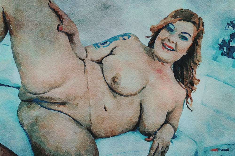 Erotic Digital Watercolor 64 #99820480