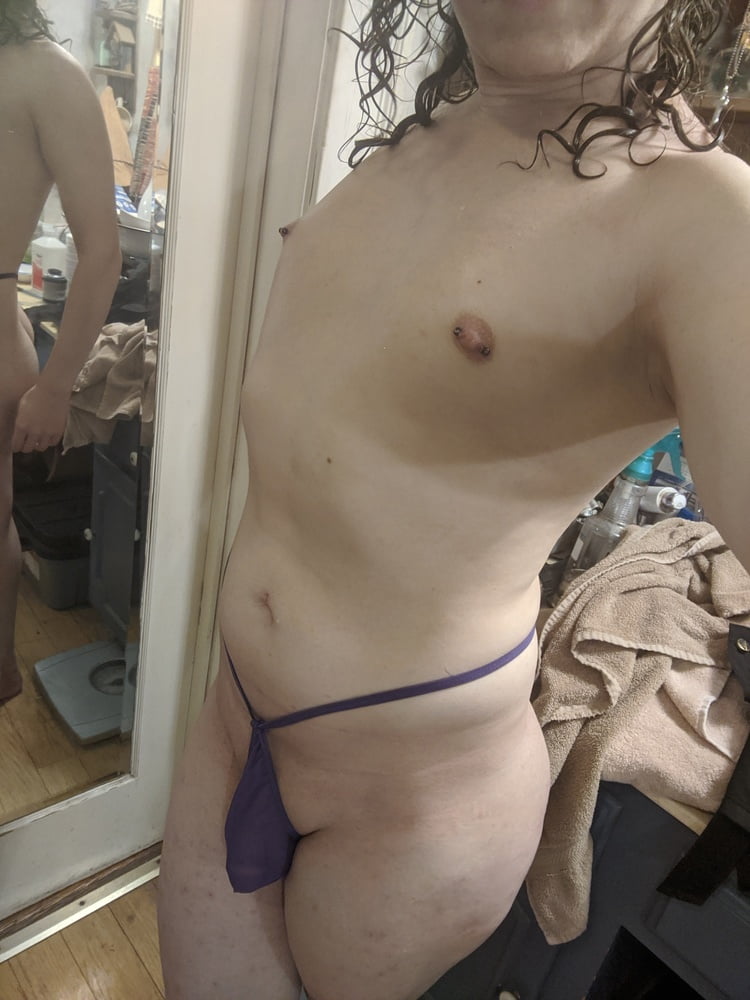 Purple Mesh Teardrop Thong #107069530