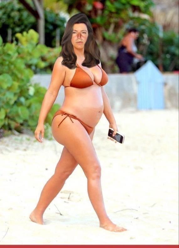 Sexy incinta modello celebrità marisa kardashian
 #94552384