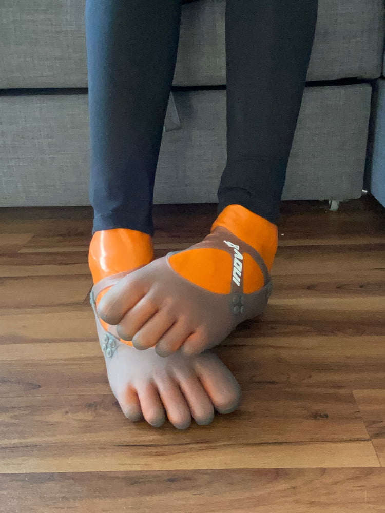 Orange Latex Toe Socks and EvoSkins #107133096