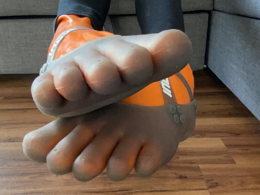 Orange Latex Toe Socks and EvoSkins #107133121