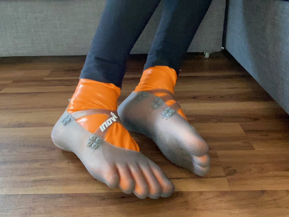 Orange Latex Toe Socks and EvoSkins #107133122