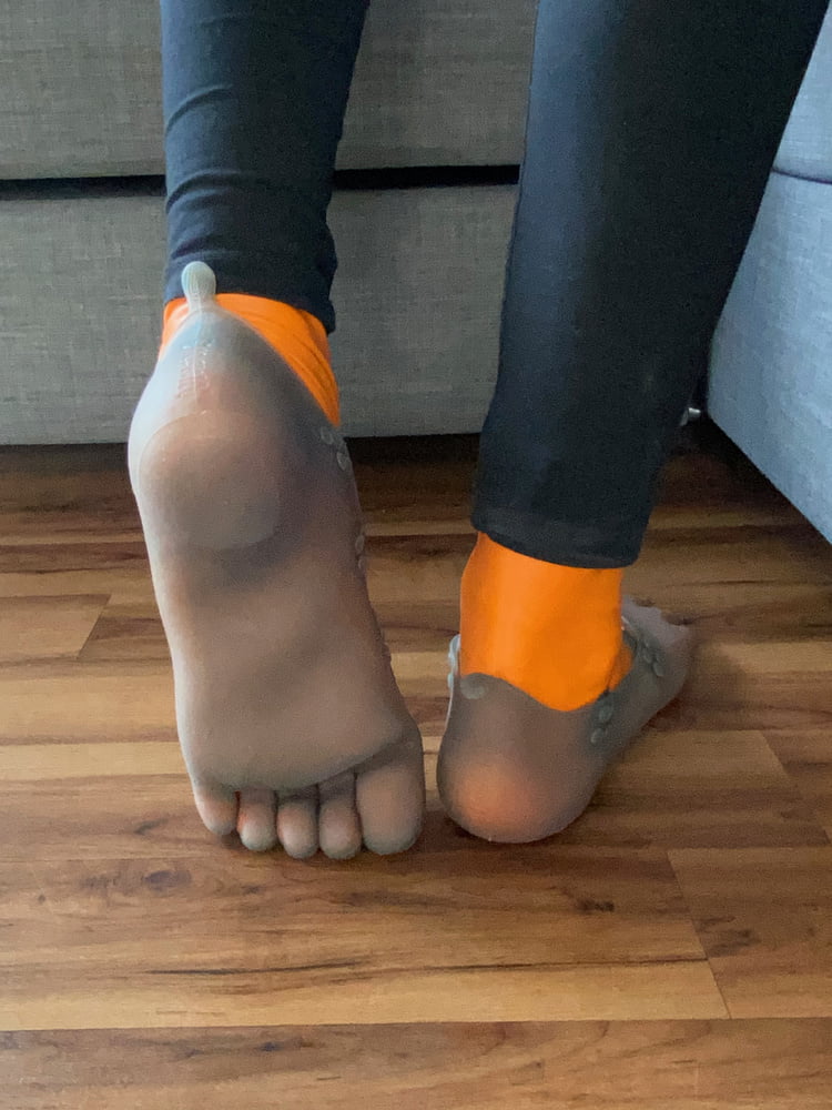 Orange Latex Toe Socks and EvoSkins #107133124