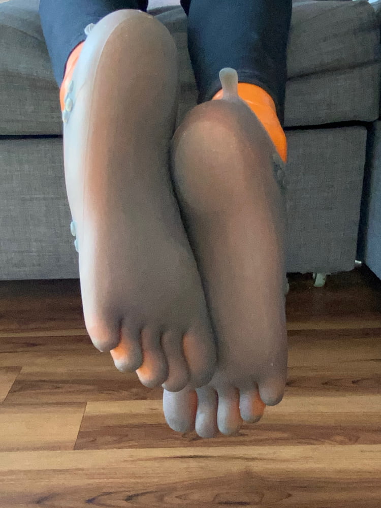 Orange Latex Toe Socks and EvoSkins #107133125