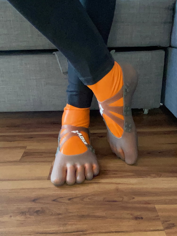 Orange Latex Toe Socks and EvoSkins #107133127