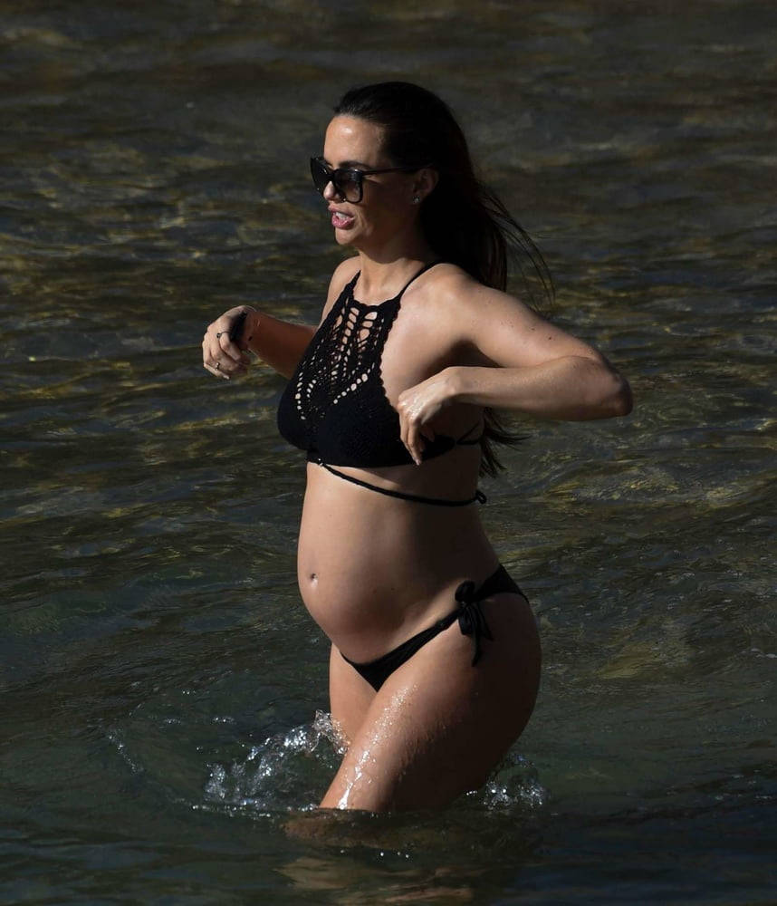 Jennifer Metcalfe pregnant in black bikini #102628597