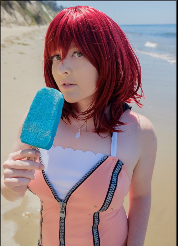 Kingdom Hearts beach cosplay strip #91350441