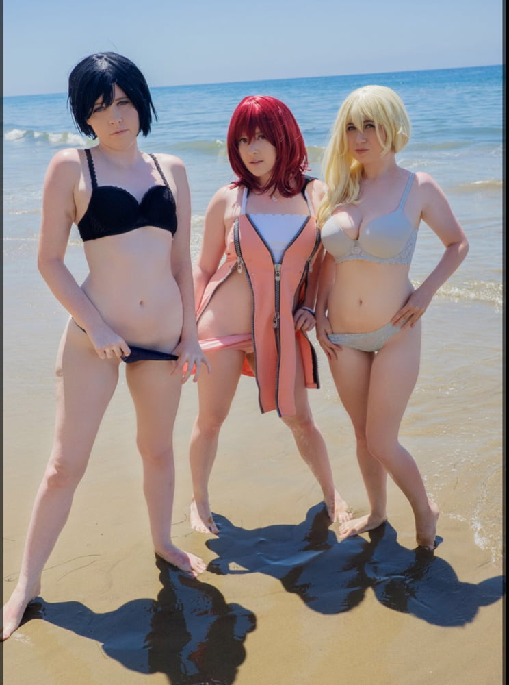 Kingdom Hearts beach cosplay strip #91350505
