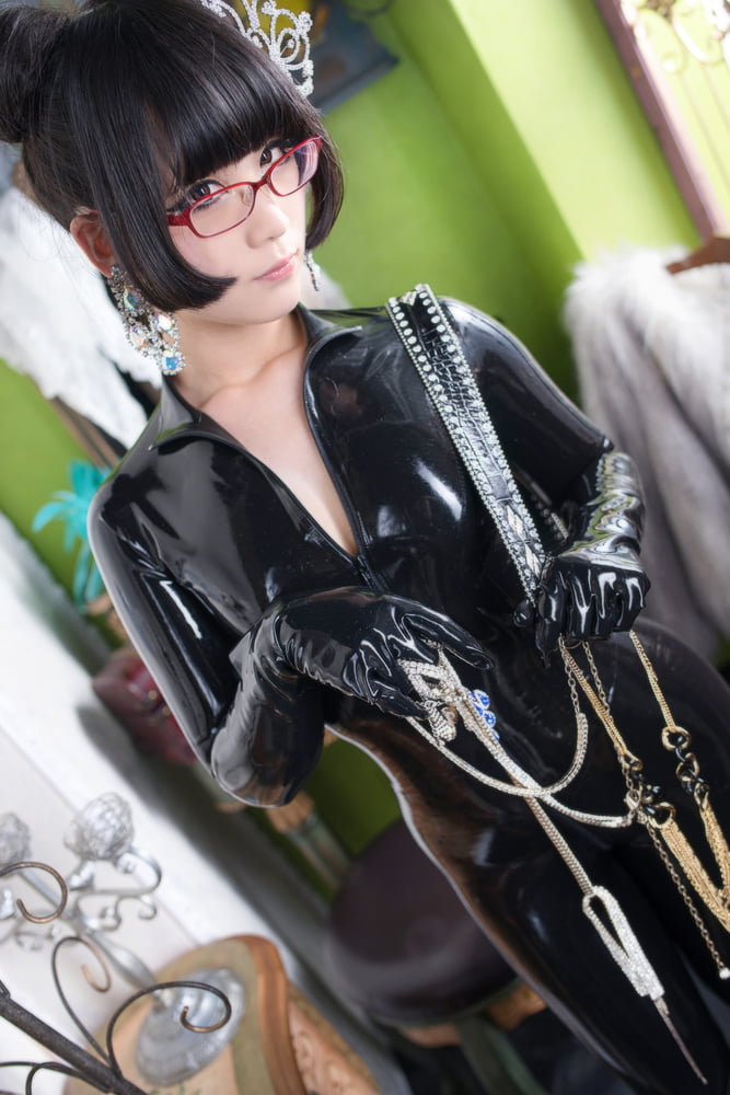 Eri Kitami in sexy black latex suit #94073535