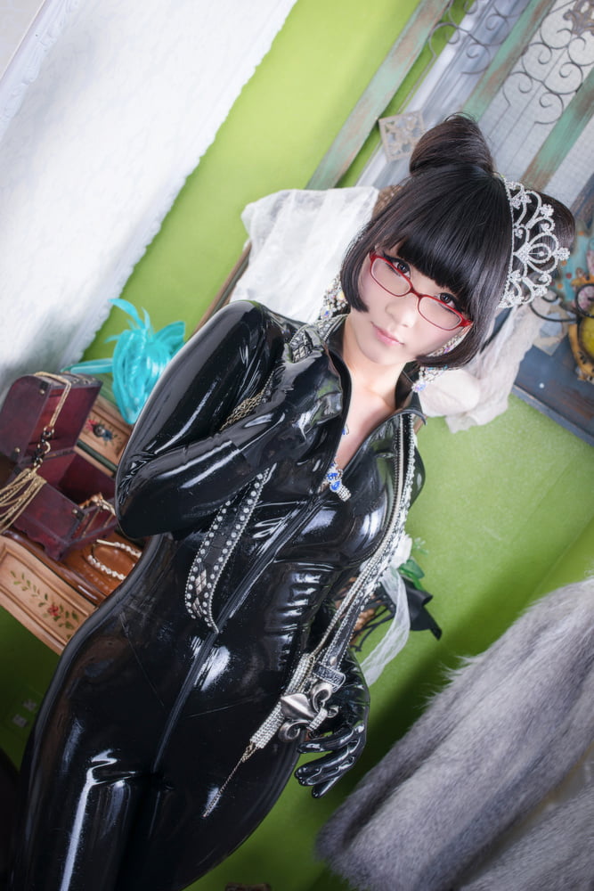 Eri Kitami in sexy black latex suit #94073569