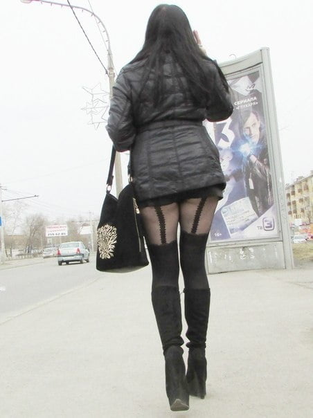 sexy street ladies in pantyhose #91037448