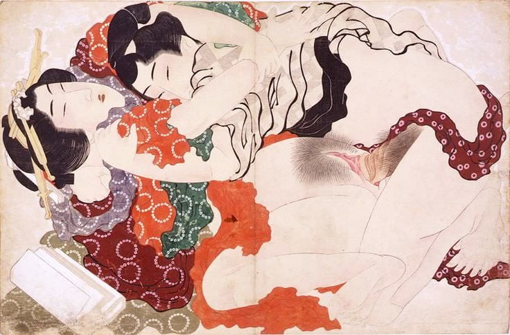 Erotic Japanese Ukiyoe Syunga 3894391