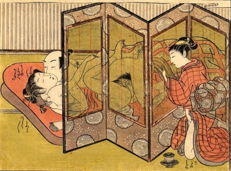 Erotic Japanese Ukiyoe Syunga 3894391