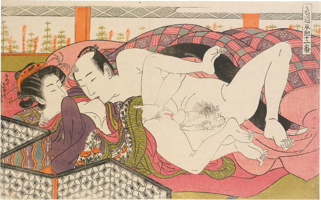 Erotico giapponese ukiyoe syunga
 #97674030