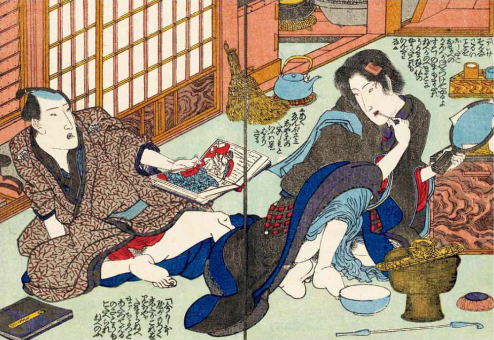 Erotico giapponese ukiyoe syunga
 #97674364