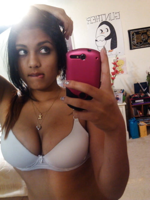 hot desi big boobs with hard tits selfie #81308604