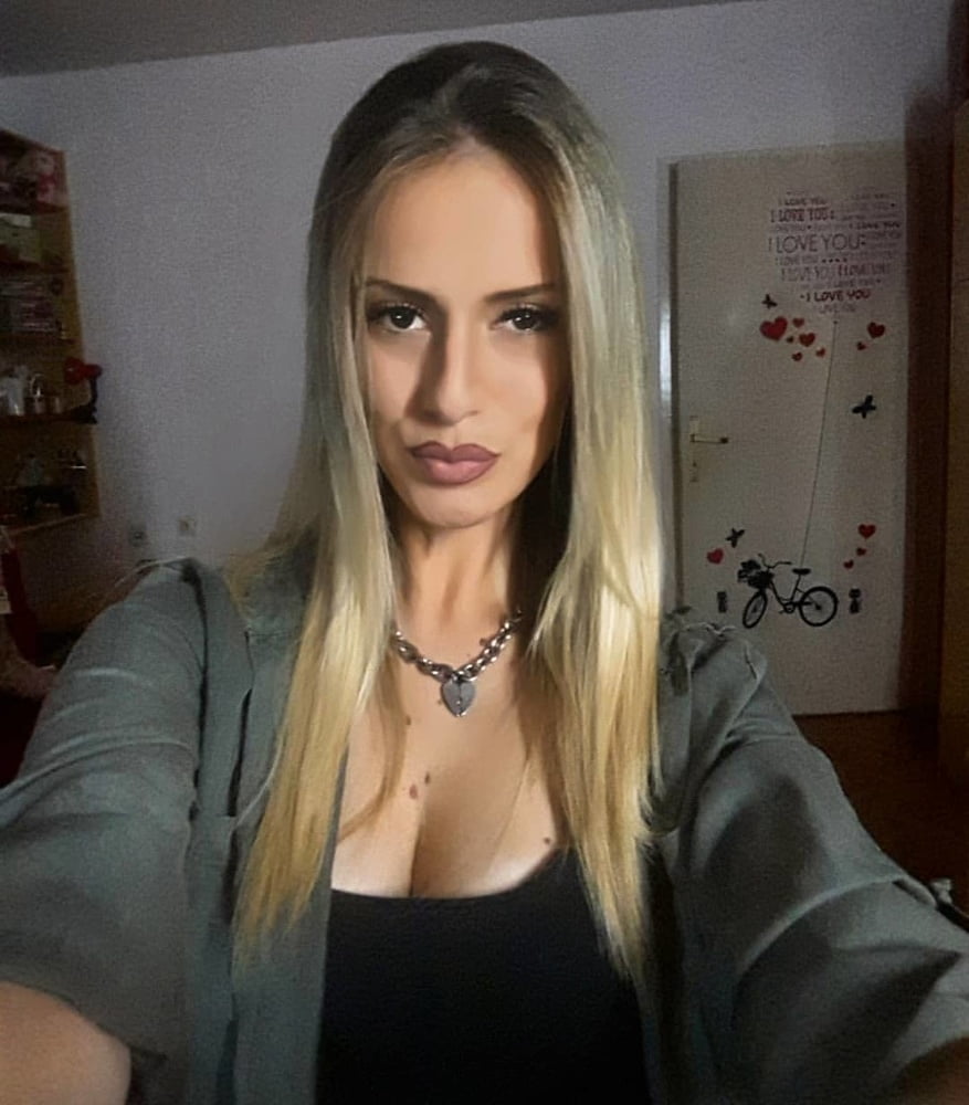 Serbian blonde whore girl big natural tits Jelena Stankovic #100154492