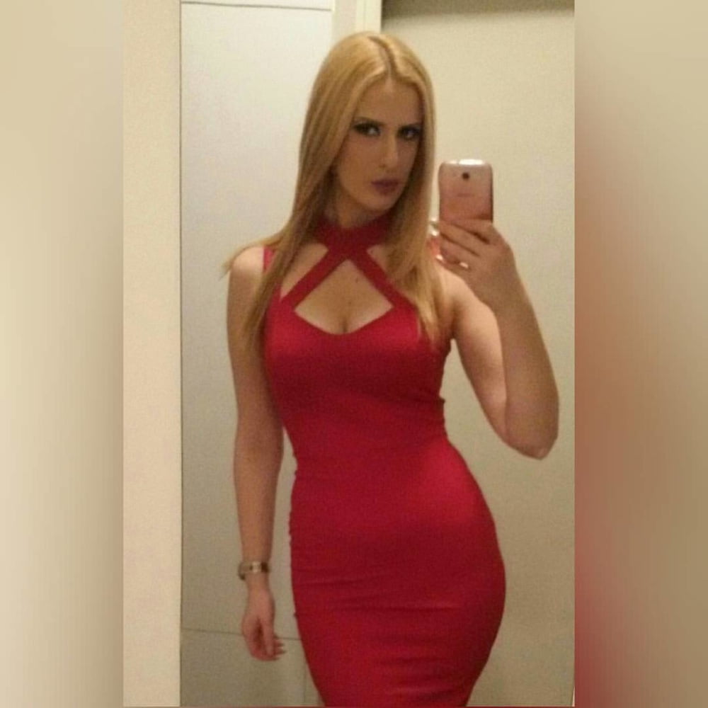 Serbian blonde whore girl big natural tits Jelena Stankovic #100154507