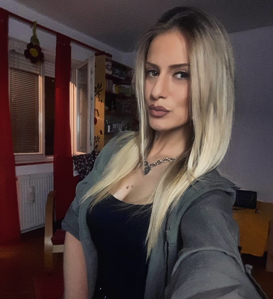 Serbian blonde whore girl big natural tits Jelena Stankovic #100154523