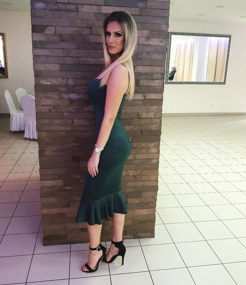 Serbian blonde whore girl big natural tits Jelena Stankovic #100154569