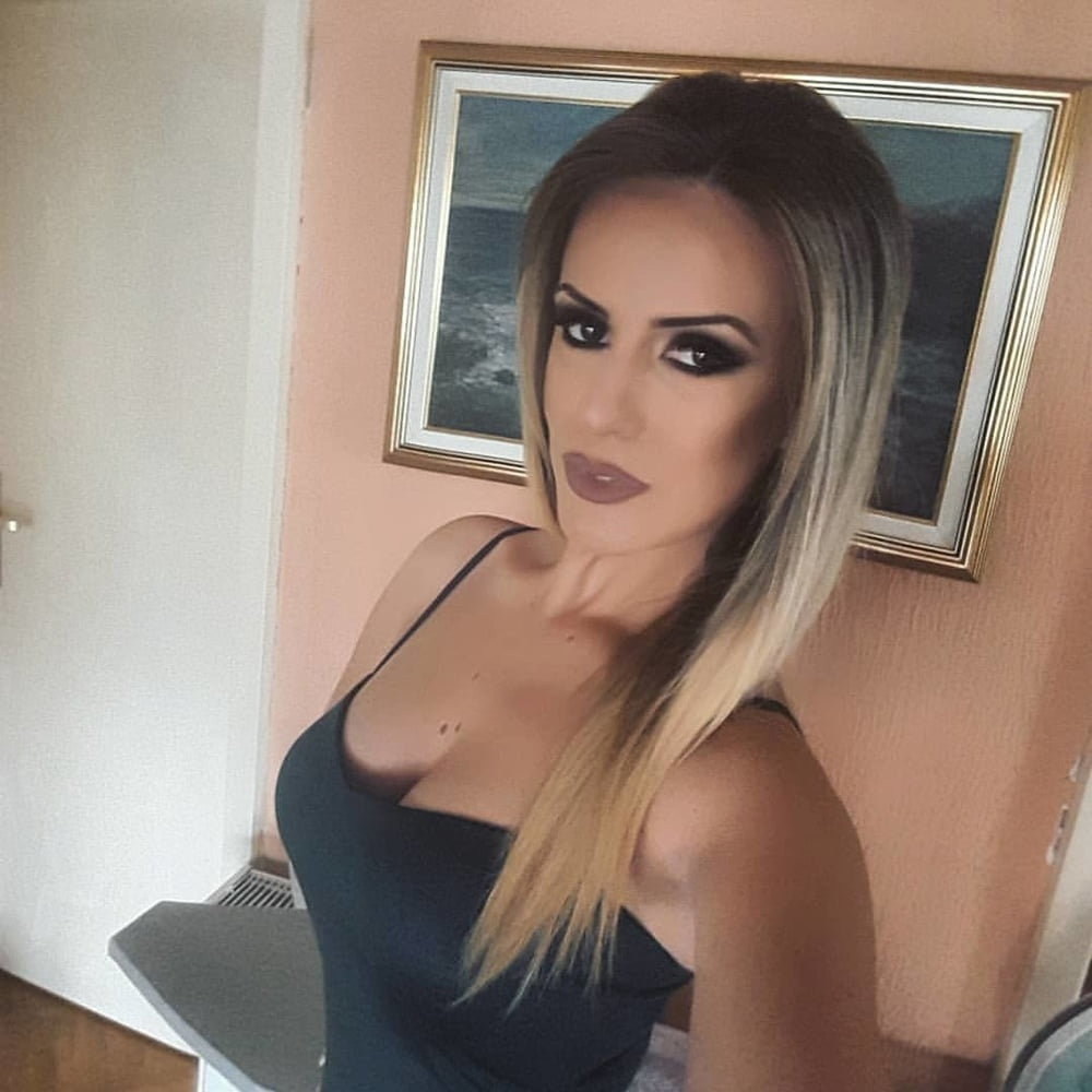 Serbian blonde whore girl big natural tits Jelena Stankovic #100154586